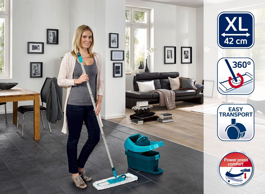 Mop Leifheit Profi XL + vědro Profi XL s integrovanými kolečky 55395 5